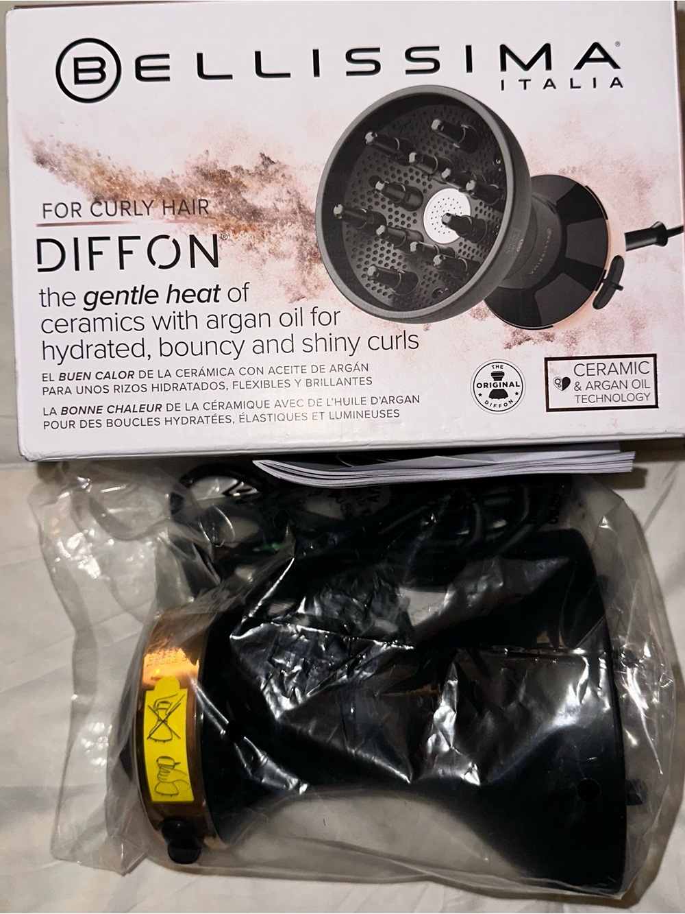 Bellissima Diffon Ceramic Diffuser for Curly Hair 2-in-1 Blow Dryer Diffuser - Picture 9 of 9